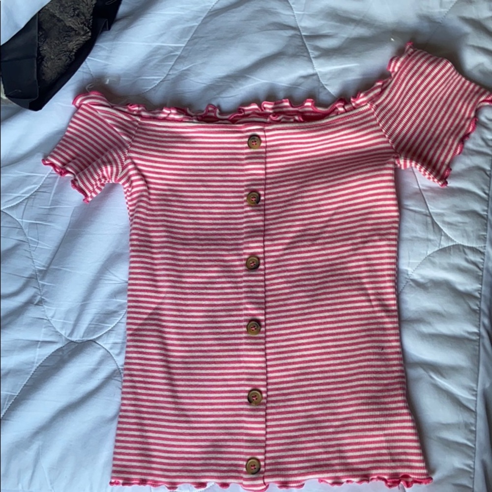 An off shoulders top